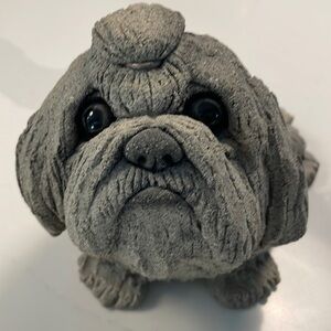Lou Rankin RARE 1979 Pekingese Maltese Dog Sculpture Limited Edition Shih Tzu 9”
